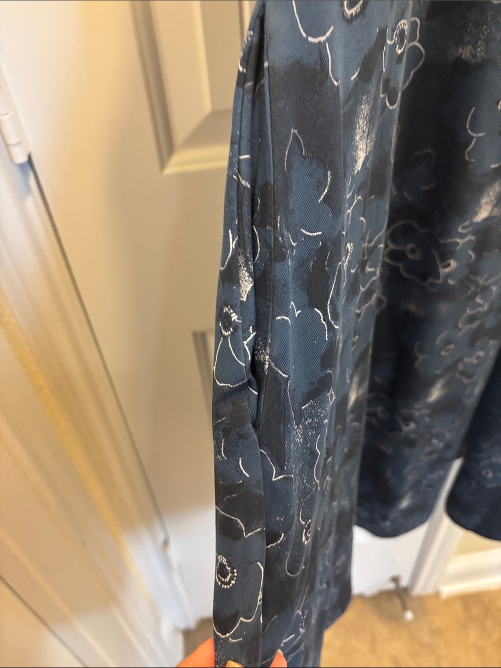 NWT Pact Women's Navy Solstice Floral Fit & Flare Midi Dress, XL (Short) - Picture 3 of 8